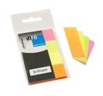 Ragasztható cetlik  4x20x50mm 4 szín 40 lap Neon Info