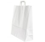 Punga hartie maner lat 32 x 12 x 41cm alb Papiroti
