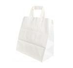 Punga hartie Snack Food 26 x 17 x 25cm alb Papiroti