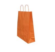 Punga hartie maner rasucit 26 x 12 x 35cm portocaliu/alb Papiroti