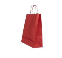 Punga hartie maner rasucit 26 x 12 x 35cm rosu/alb Papiroti