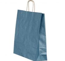 Punga hartie maner rasucit 26 x 12 x 35cm albastru/maro Papiroti