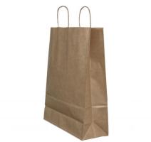 Punga hartie maner rasucit 26 x 12 x 35cm maro/maro Papiroti