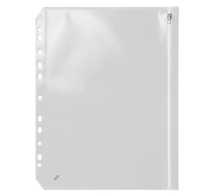 Iratgyűjtő cipzárral A4 átlátszó