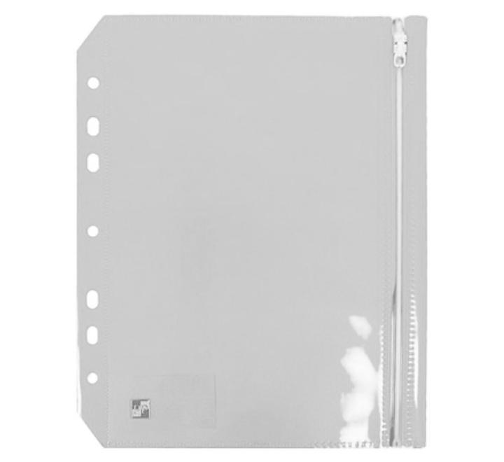 Iratgyűjtő cipzárral A5 átlátszó