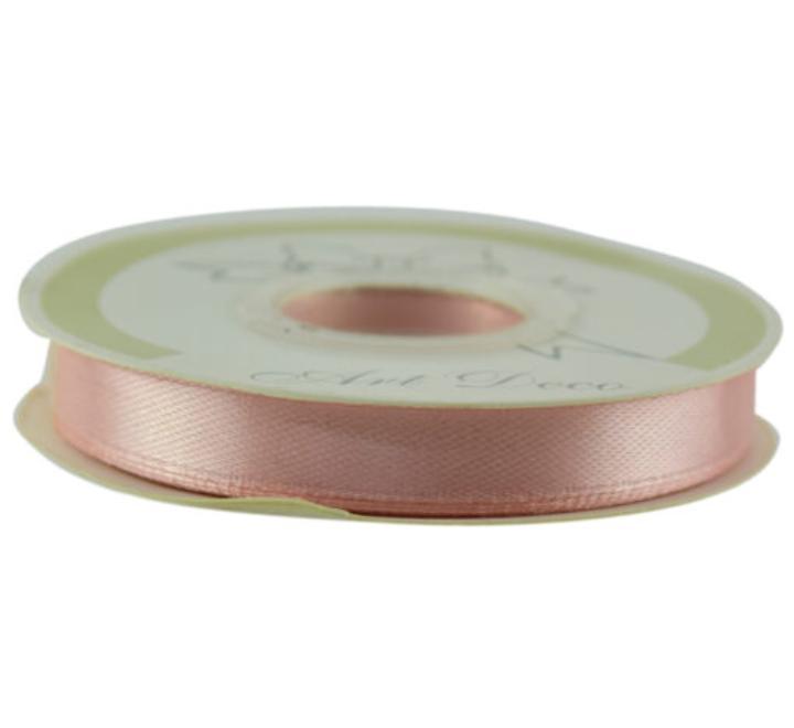 Panglica satin 10x25mm/m piersici