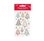 Matricák-AB630 Csillogó köves fenyőfák