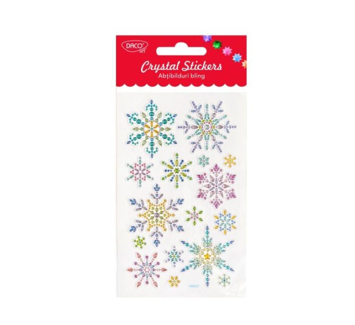 Matricák-AB631 Csillogó köves hópelyhek