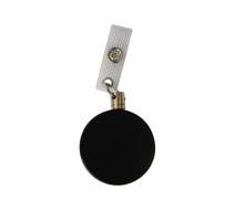 Clip din metal cu fir retractabil pentru portecuson
