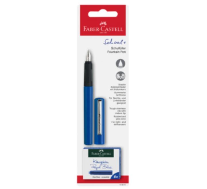 Töltőtoll készlet + 6 patron kék Faber-Castell