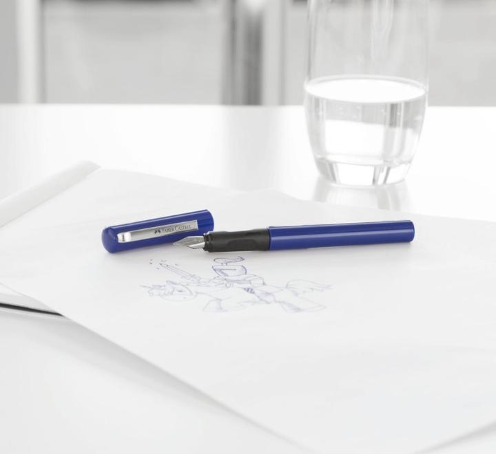 Töltőtoll készlet + 6 patron kék Faber-Castell