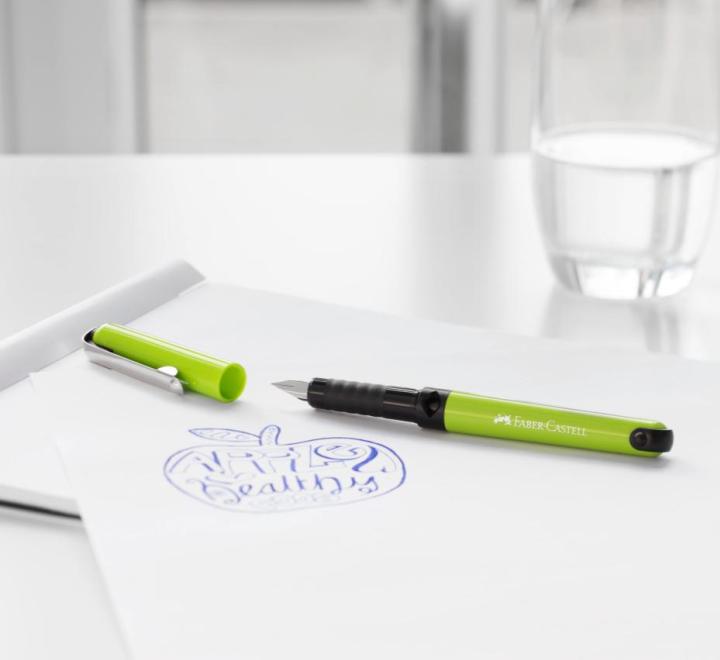 Töltőtoll készlet + 6 patron zöld Faber-Castell