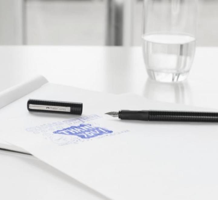 Töltőtoll készlet + 6 patron fekete Faber-Castell