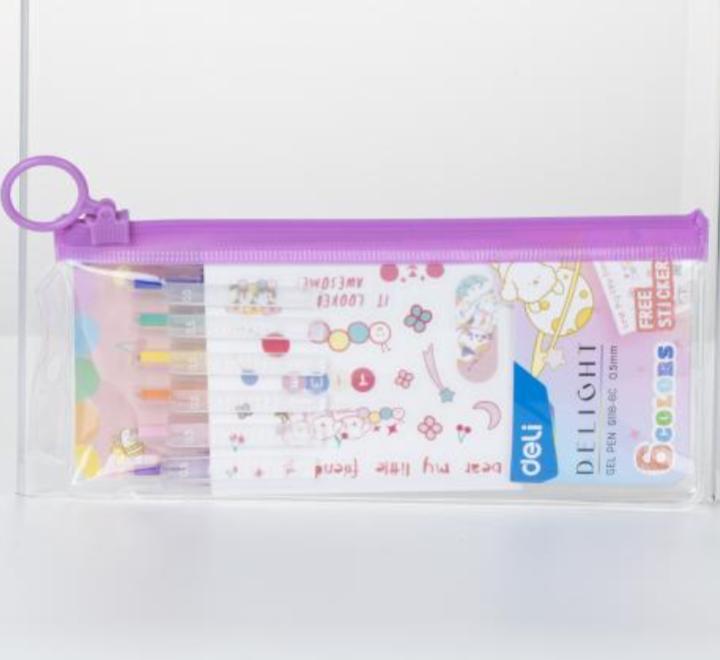 Golyóstoll készlet 6 szín Deli