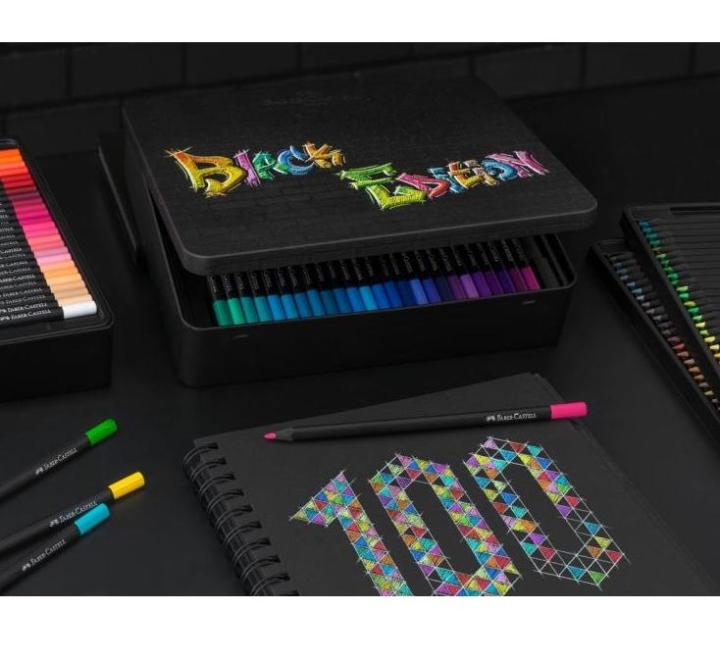 Színes ceruzák 100 szín fém doboz Black Edition Faber-Castell