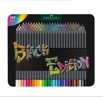 Színes ceruzák 100 szín fém doboz Black Edition Faber-Castell