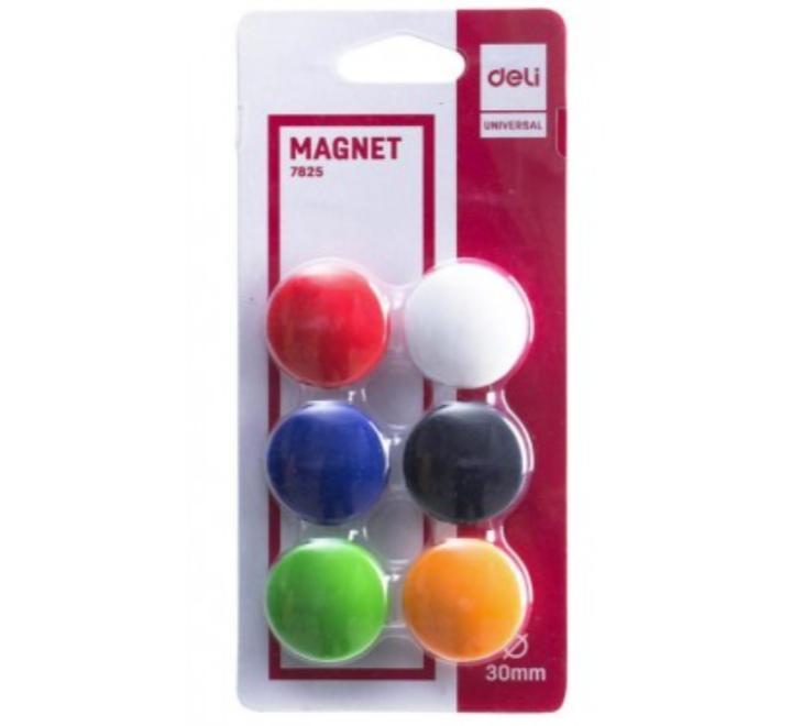 Mágnes 30mm 6/szett Deli