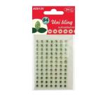 Kézműves kiegészítők-Öntapadós gyöngyök zöld