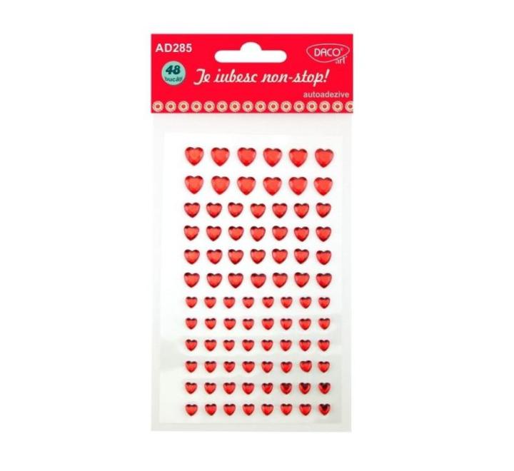 Kézműves kiegészítők-Öntapadós szivecskék piros