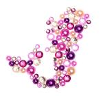 Kézműves kiegészítők-Öntapadós gyöngyök lila