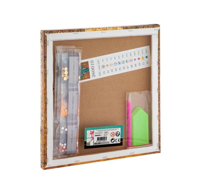 Gyémántszemes kép elefánt 30x30cm