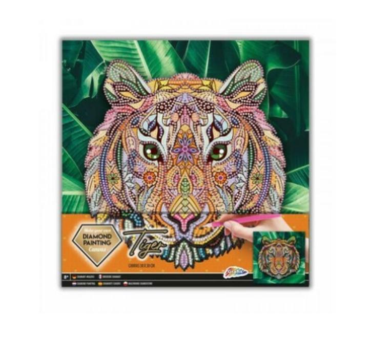 Gyémántszemes kép tigris 30x30cm