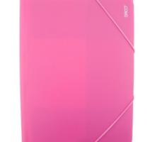Daco rózsaszín műanyag mappa gumiszalaggal