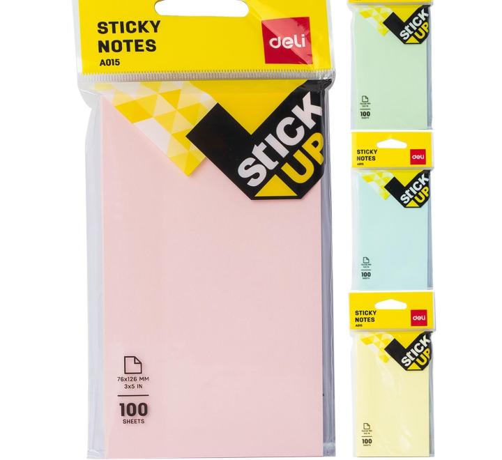 76×126 mm-es pasztell színű öntapadós jegyzetlap