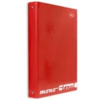 Caiet mecanic A4 laminat 4 inele Daco rosu