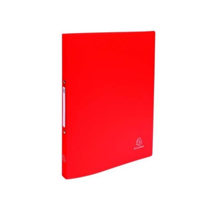 Mechanikus füzet A4 2 gyűrűs PP 20mm piros