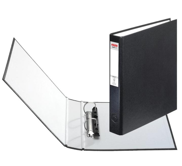 Gyűrűskönyv A5 2 gyűrűs Herlitz fekete