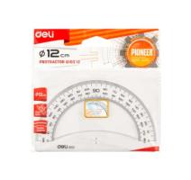 Szögmérő 180 fok 12cm Deli