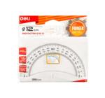 Szögmérő 180 fok 12cm Deli