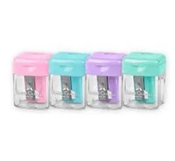 Egyszerű műanyag hegyező pasztell színű tárolóval