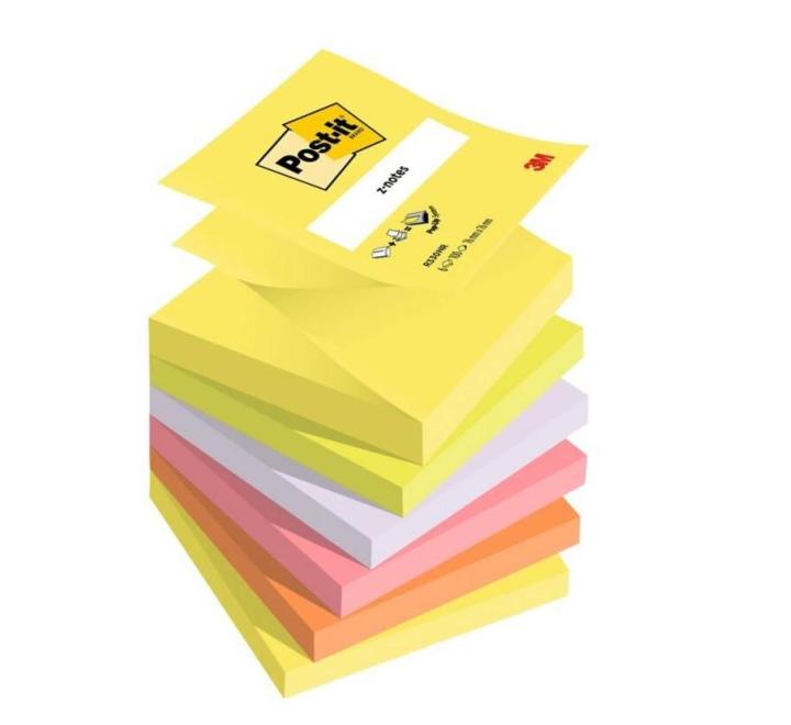 Öntapadós jegyzettömb Neon egyszínű 76x76mm