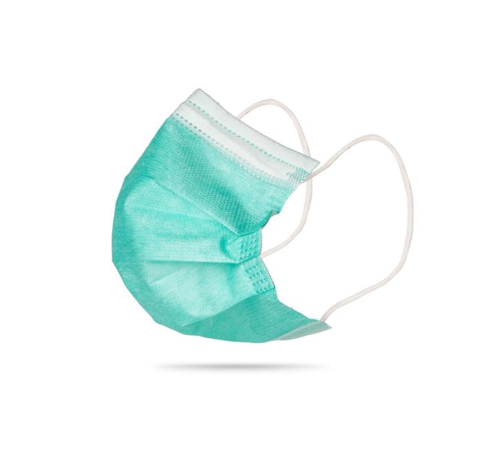 Egészségügyi maszk, zöld
