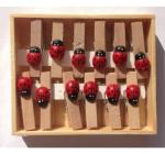 12 db fa facsiptető készlet 5cm, katicabogaras