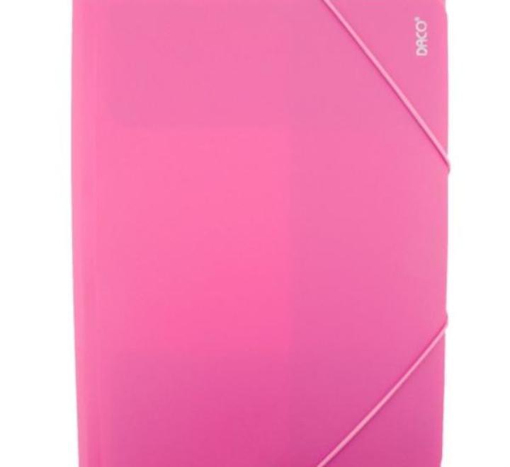 Műanyag mappa elasztikus Daco pasztell rózsaszínnel