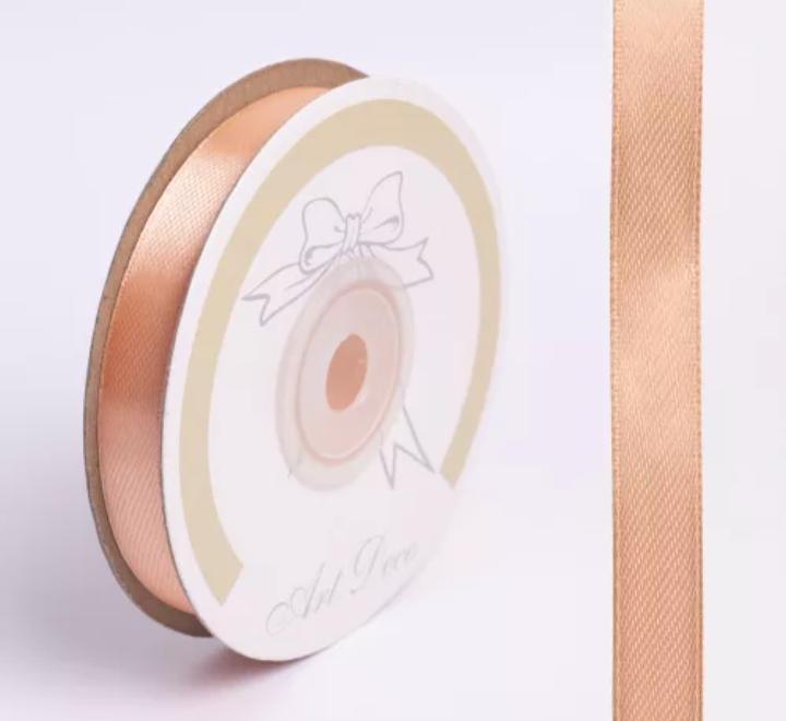Panglica satin 10mmx25 m caise