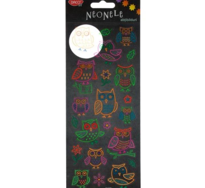 Matricák-AB052 Baglyok, neon
