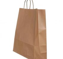 Punga hartie maner rasucit 26 x 12 x 35cm cupru/alb Papiroti