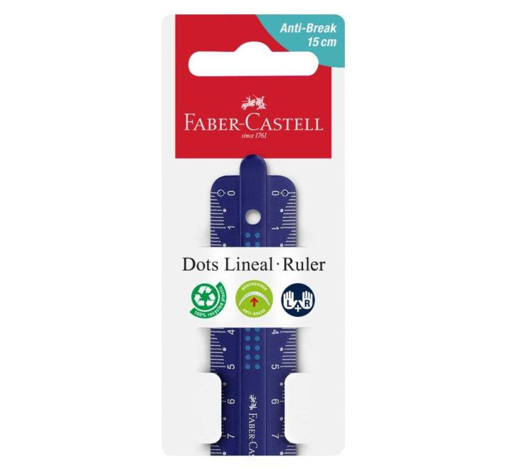 Vonalzó 15cm Dots Faber-Castell