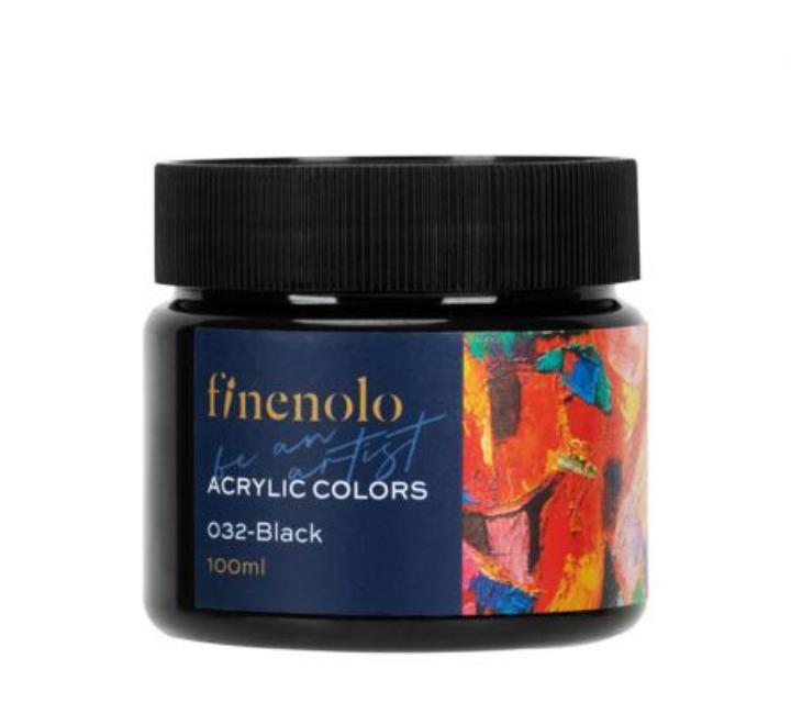 Akril festék 100ml Deli Finenolo fekete
