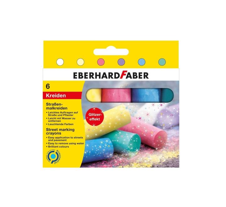 Színes kréta 6/szett csillogós EberhardFaber