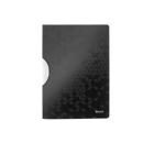 Polipropilén mappa,csiptethető fekete Leitz