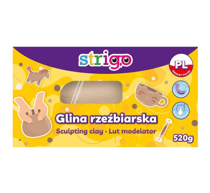 Modellező agyag 520g Strigo barna