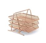 Irattálca 3 részes Mesh Rosegold