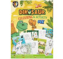 Carte colorat + activitati Dino
