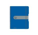 Füzet A5 80 lap spirálos kockás kék