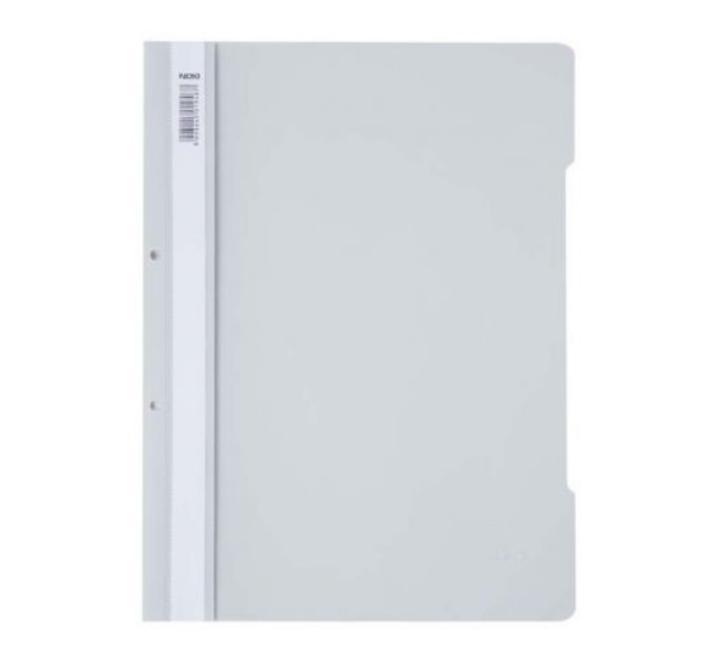 Műanyag sínes mappa Noki szürke